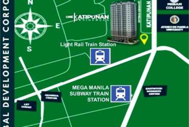 QC 1 bedroom w/ balcony unit for sale along Katipunan near ATENEO
