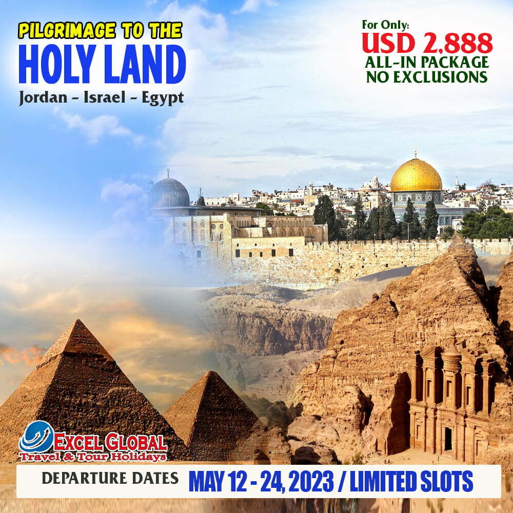 ‼A WALK OF LIFE WITH JESUS‼ 3 IN 1 HOLY LAND PILGRIMAGE TOUR 2023 (JORDAN – ISRAEL – EGYPT)
