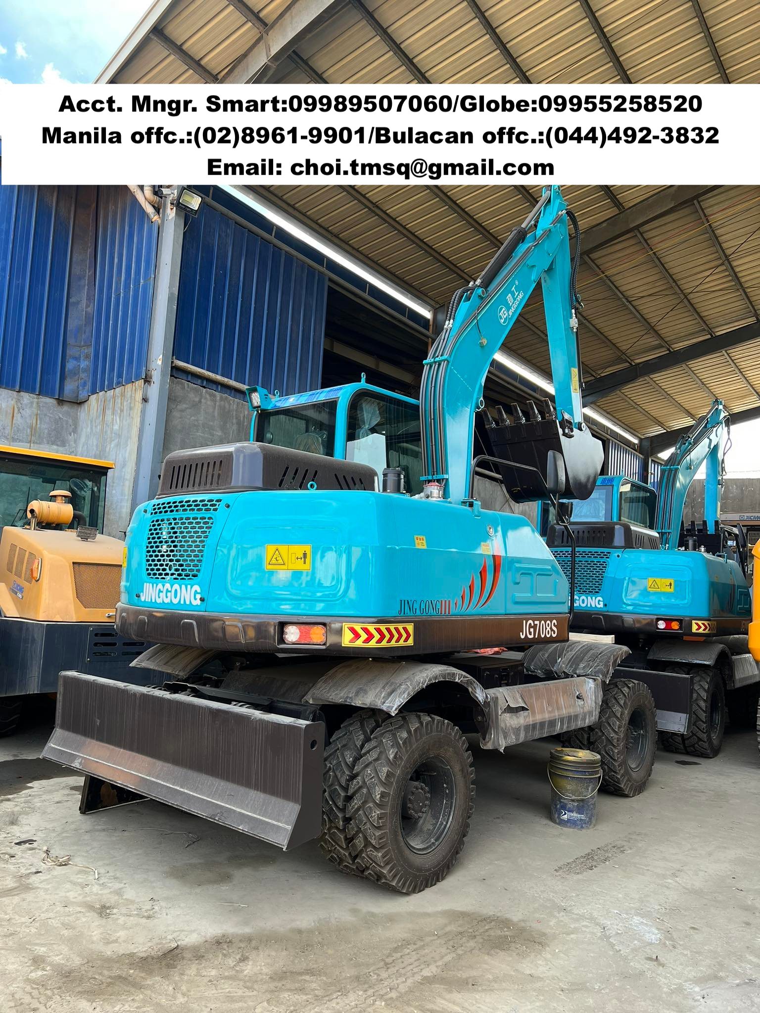 Brand new JINGGONG Backhoe excavator wheel type FREE Breaker line .25cbm for sale