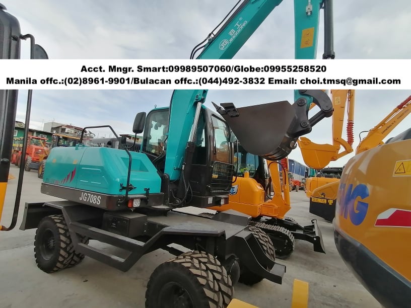 Brand new JINGGONG Backhoe excavator wheel type FREE Breaker line .25cbm for sale