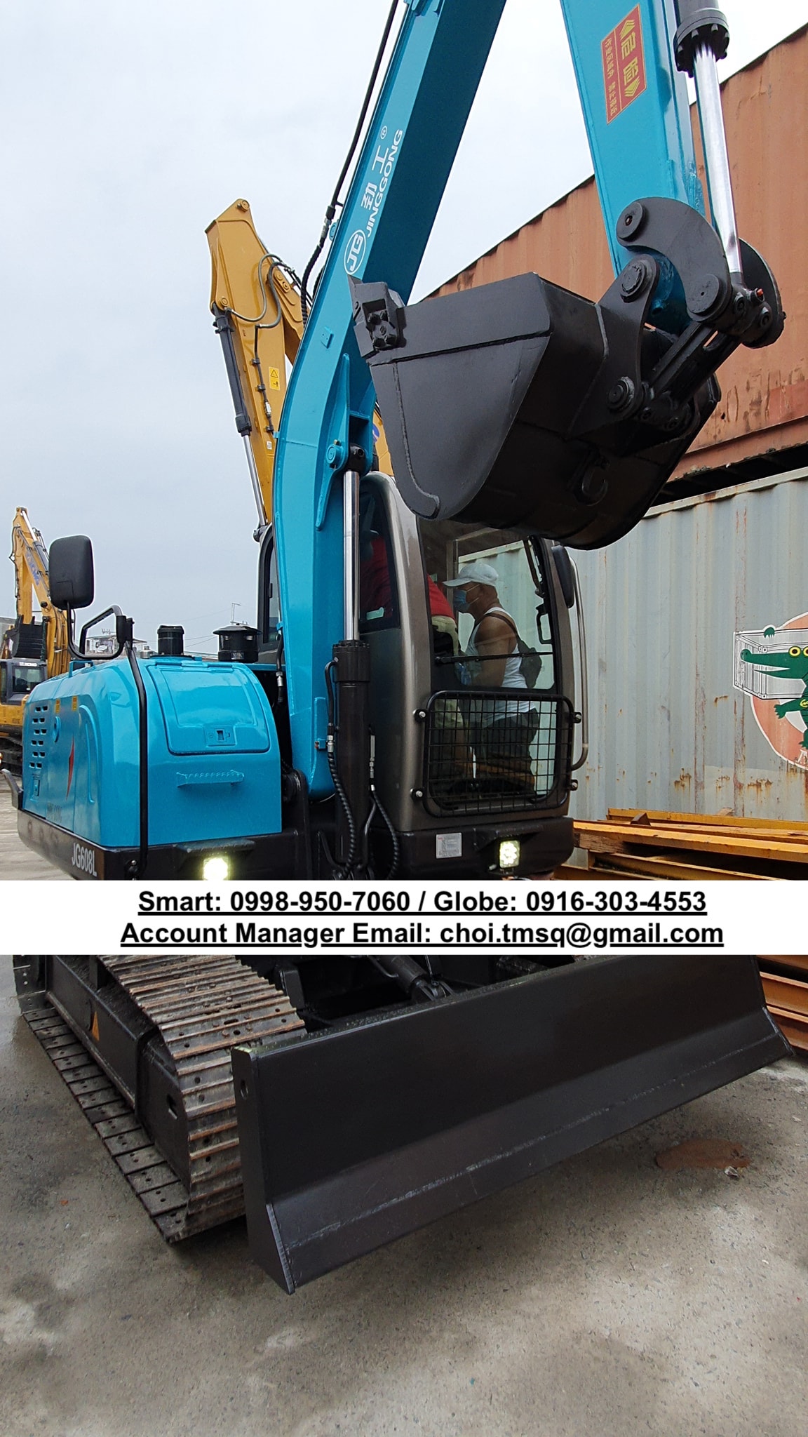 Brand new JINGGONG Backhoe excavator .25cbm yunnei engine FREE breaker line for sale