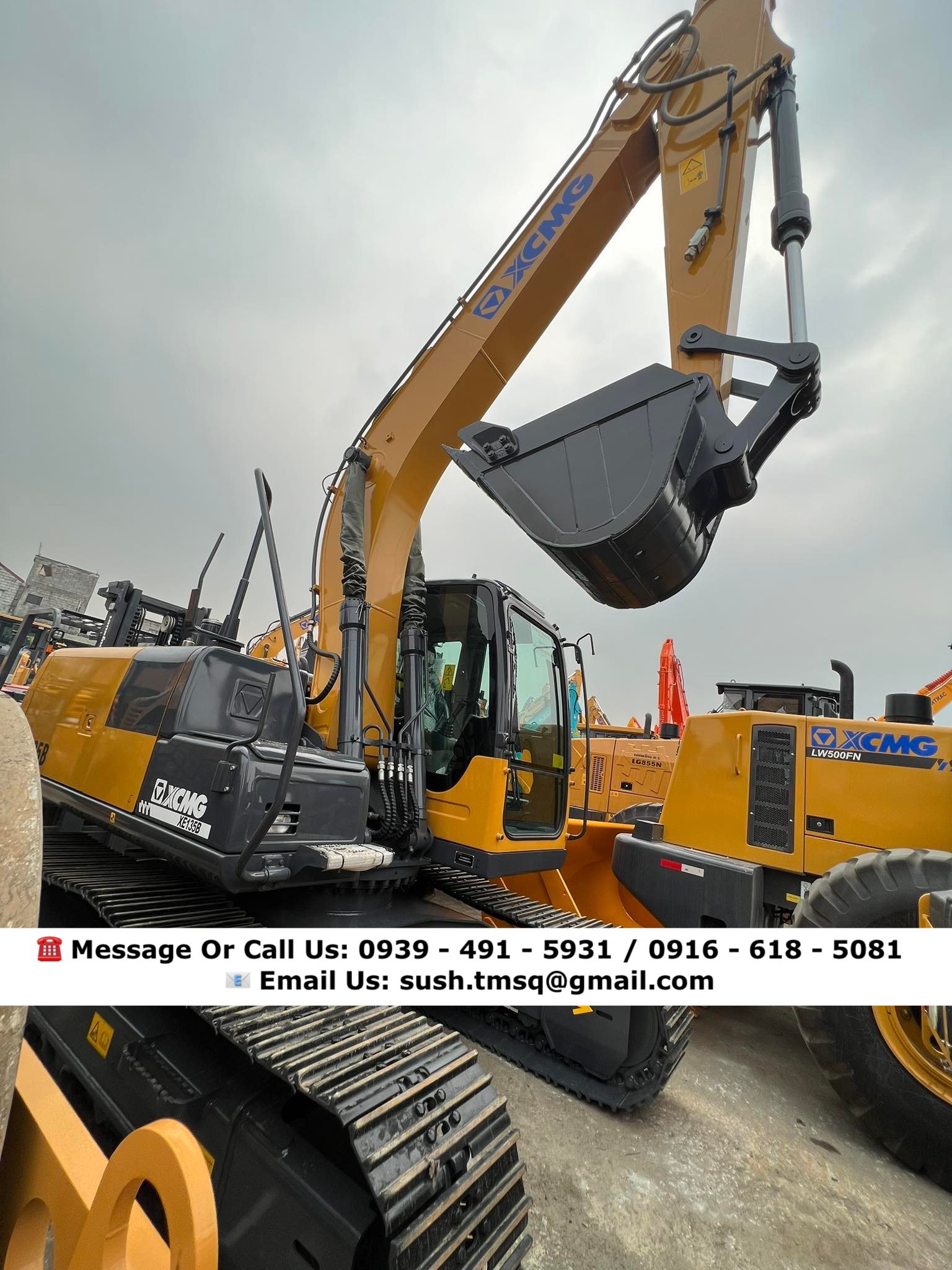 excavator backhoe 0.52 cbm xcmg isuzu engine