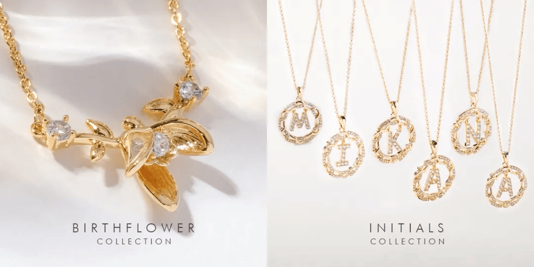 Mikana Initials 18k Gold Plated A-Z Letter Pendant Necklaces Women Fashion Accessories