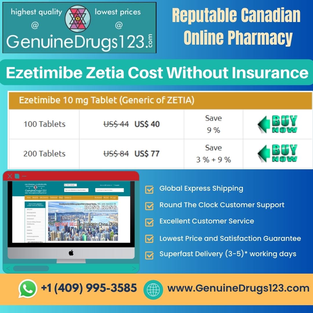 Ezetimibe Zetia Cost Without Insurance