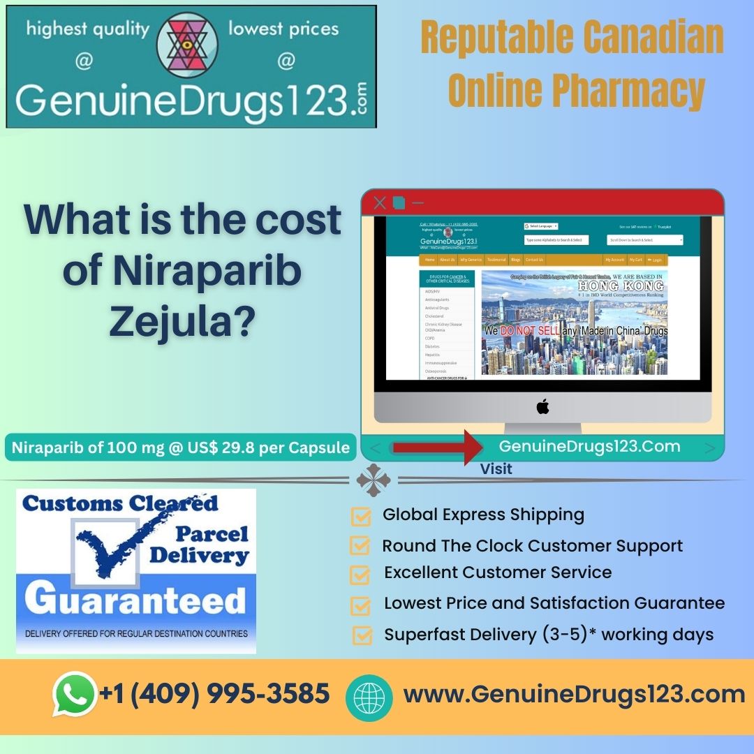What is the cost of Niraparib Zejula?