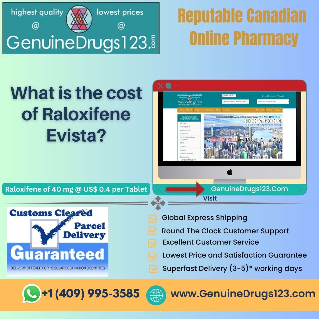 What is the cost of Raloxifene Evista?