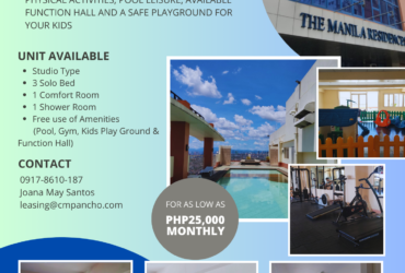 Condo Unit for  Rent The Manila Residence