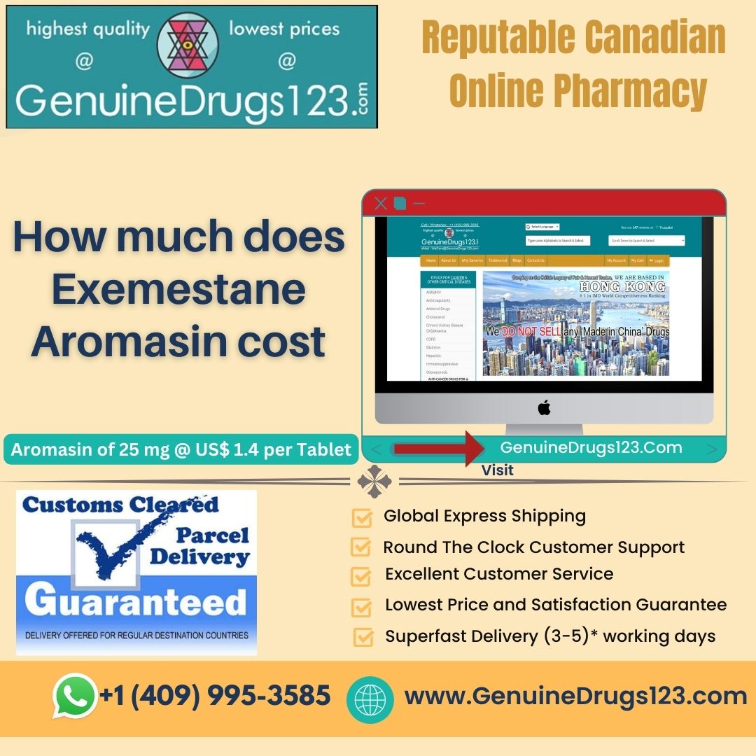 How much does Exemestane Aromasin cost