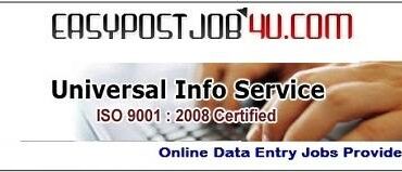 Opening for Online Part Time Job at Universal Info Service