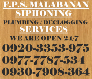 MALABANAN SIPHONING PLUMBING AND DECLOGGING SERVICES 09203353975