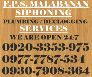 MALABANAN SIPHONING PLUMBING AND DECLOGGING SERVICES 09203353975