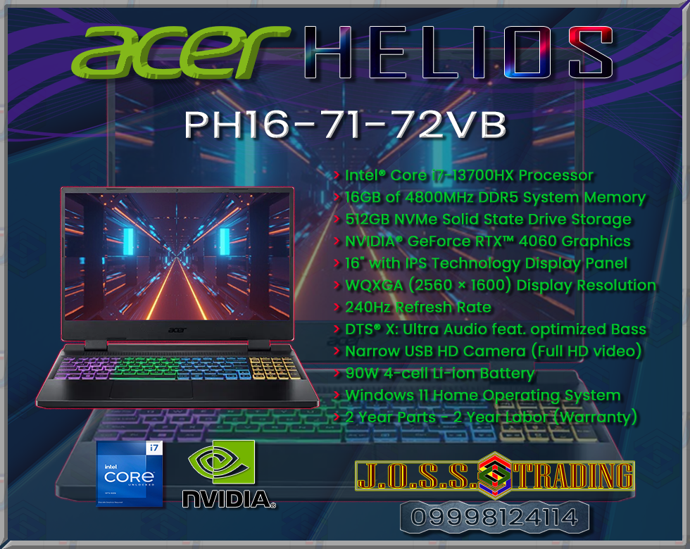 ACER PREDATOR HELIOS 16 GAMING NOTEBOOK-LAPTOP