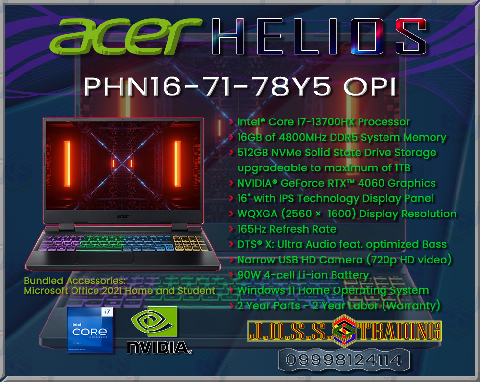 ACER PREDATOR HELIOS NEO GAMING NOTEBOOK-LAPTOP