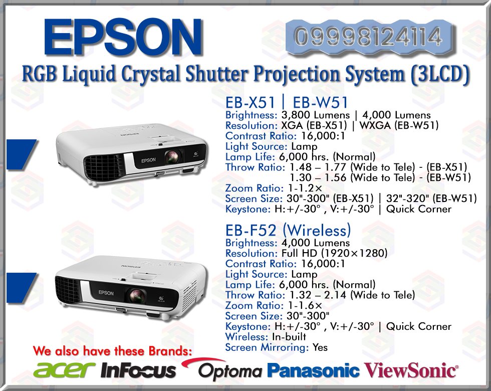 EPSON PROJECTOR | 3LCD TECHNOLOGY