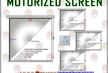 MOTORIZED SCREEN | PROJECTOR SCREEN WITH RF REMOTE CONTROL