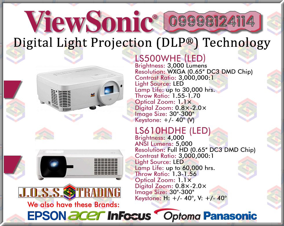VIEWSONIC PROJECTOR | LED / LASER – DLP TECHNOLOGY