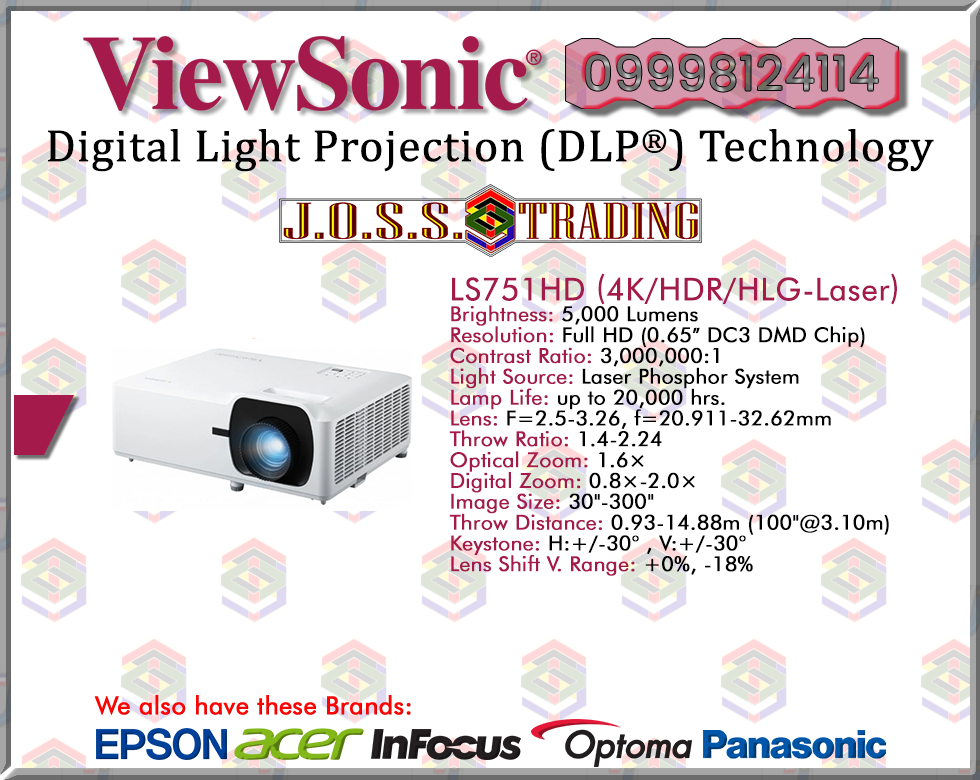 VIEWSONIC PROJECTOR | LED / LASER – DLP TECHNOLOGY