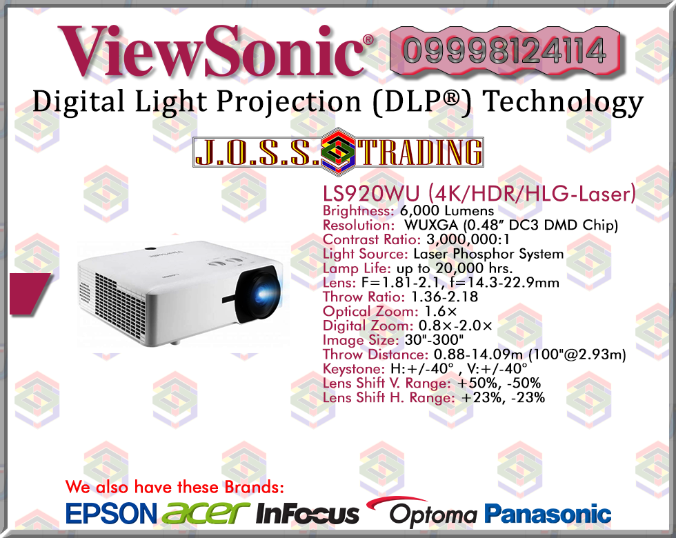 VIEWSONIC PROJECTOR | LED / LASER – DLP TECHNOLOGY