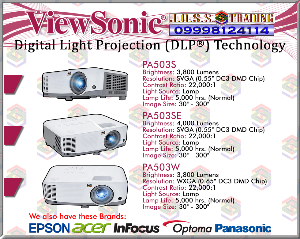 VIEWSONIC (DLP) PROJECTOR | PA503S/PA503SE/PA503W