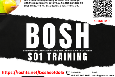 BOSH Training SO1 Training DOLE Accredited Safety Officer 1