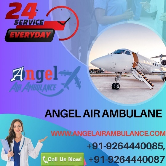 Book Masterly Angel Air Ambulance Service in Jamshedpur with Medical Tool