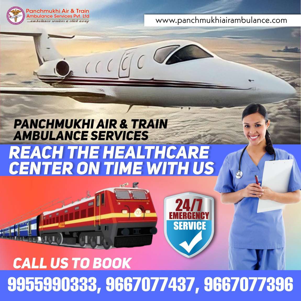 Get Modern Medical Care by Panchmukhi Air Ambulance Services in Varanasi