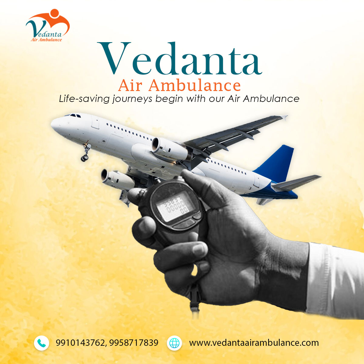 For Swift Patient Transfer Select Vedanta Air Ambulance from Varanasi