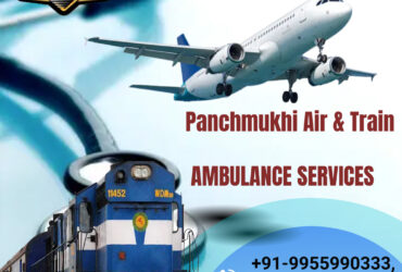 Hire Panchmukhi Train Ambulance Service in Ranchi for Health Support Doctor Team