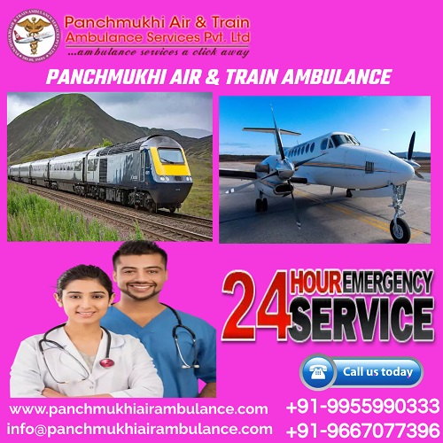 Choose Panchmukhi Air and Train Ambulance Services in Guwahati for Updated Ventilator Setup