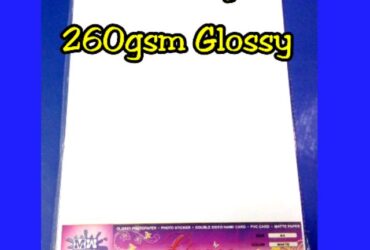 260gsm Glossy Photo Paper A4 – no back print