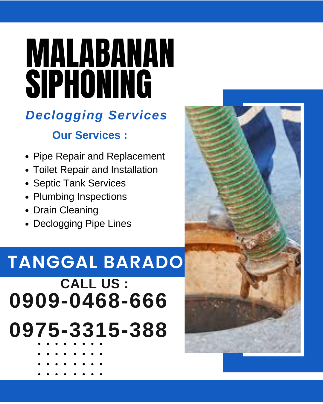 MAKATI CITY DECLOGGING TANGGAL BARADO SERVICES 0909-046-8666