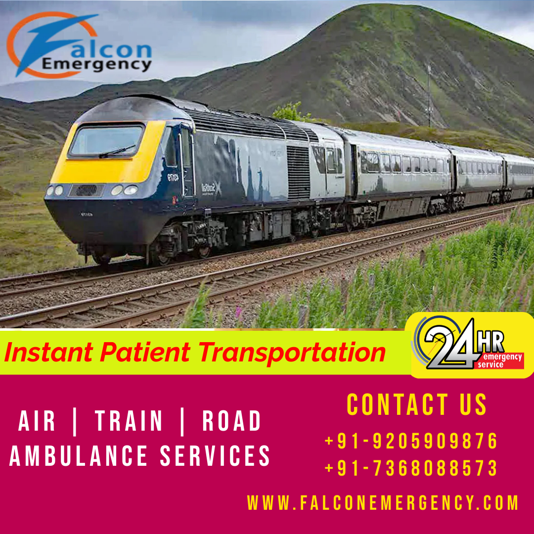 Take Falcon Emergency Train Ambulance Service in Ranchi for Hi-tech ICU Setup