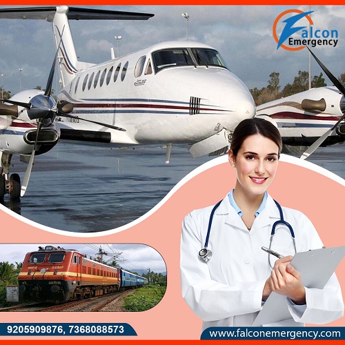 Get Falcon Emergency Train Ambulance Service in  Kolkata for India's No. 1 Patient Transfer Service