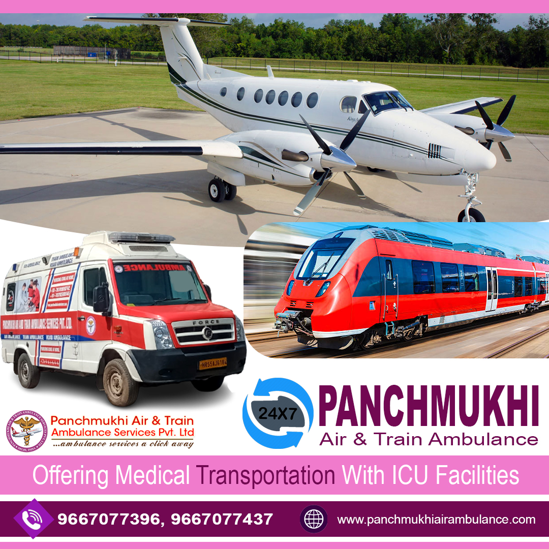 Get Panchmukhi Train Ambulance Service in Dibrugarh for Emergency Medical Equipment