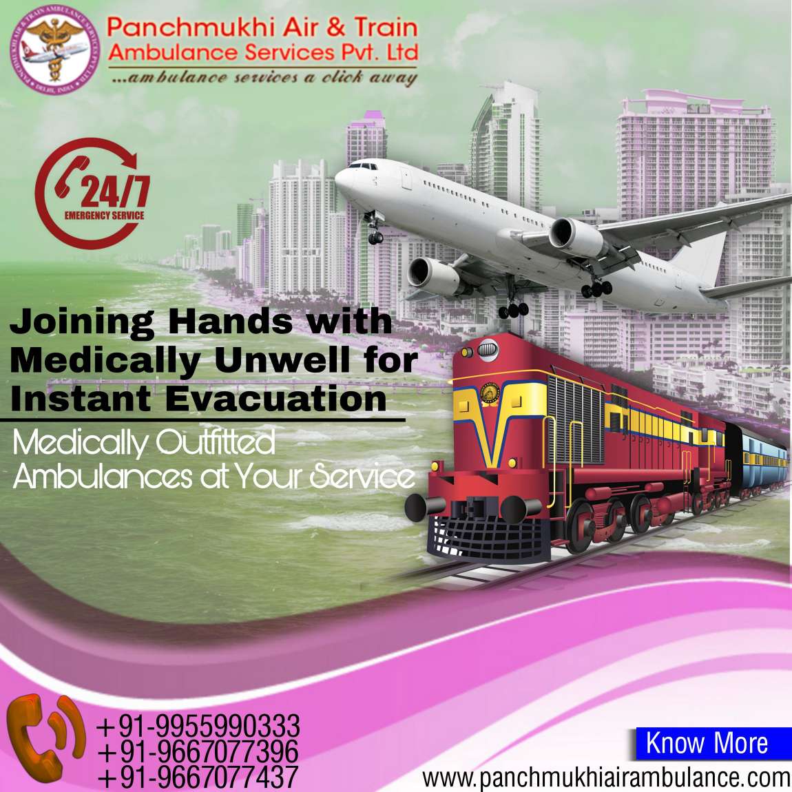 Get Risk-Free Patient Transportation from Panchmukhi Air Ambulance Services in Siliguri