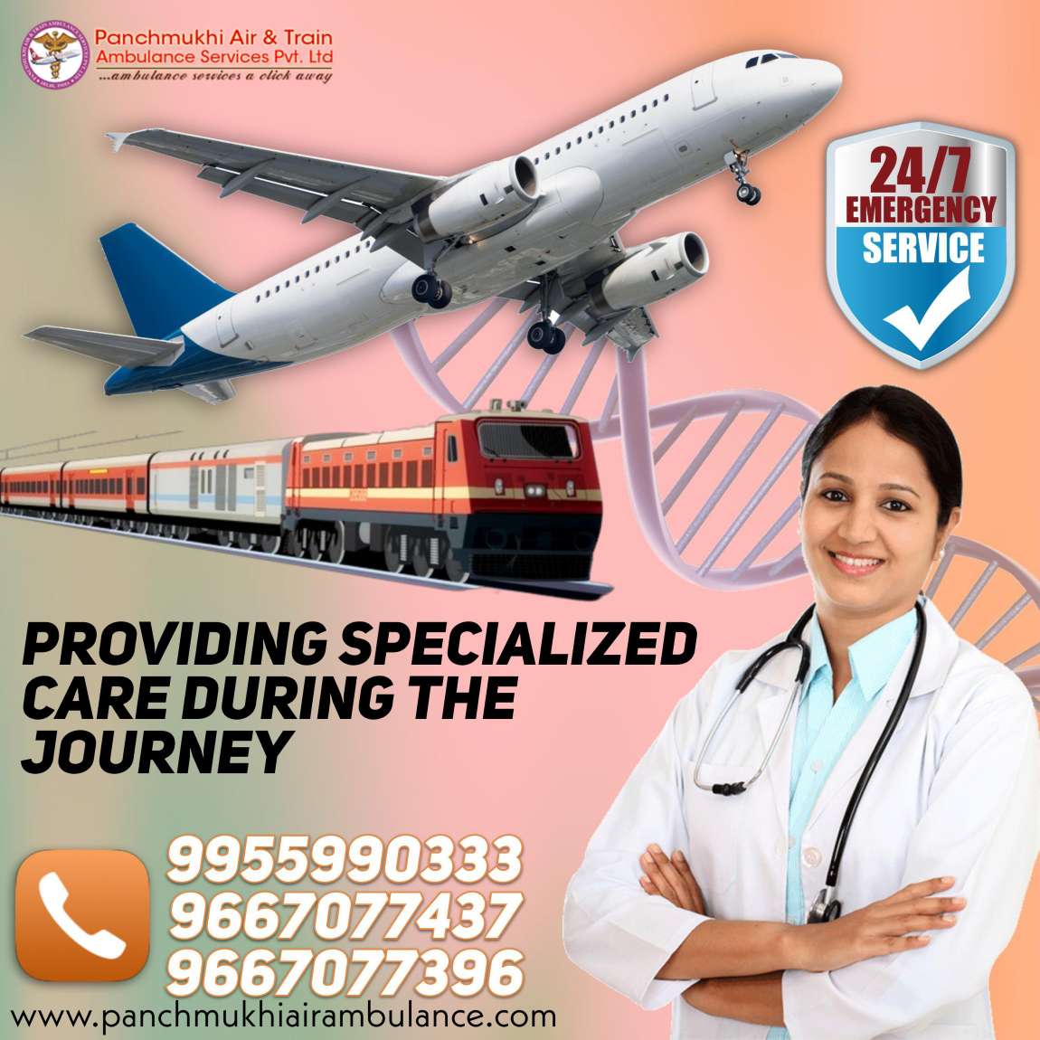 Choose Panchmukhi Air Ambulance Services in Varanasi with a Responsible Medical Team