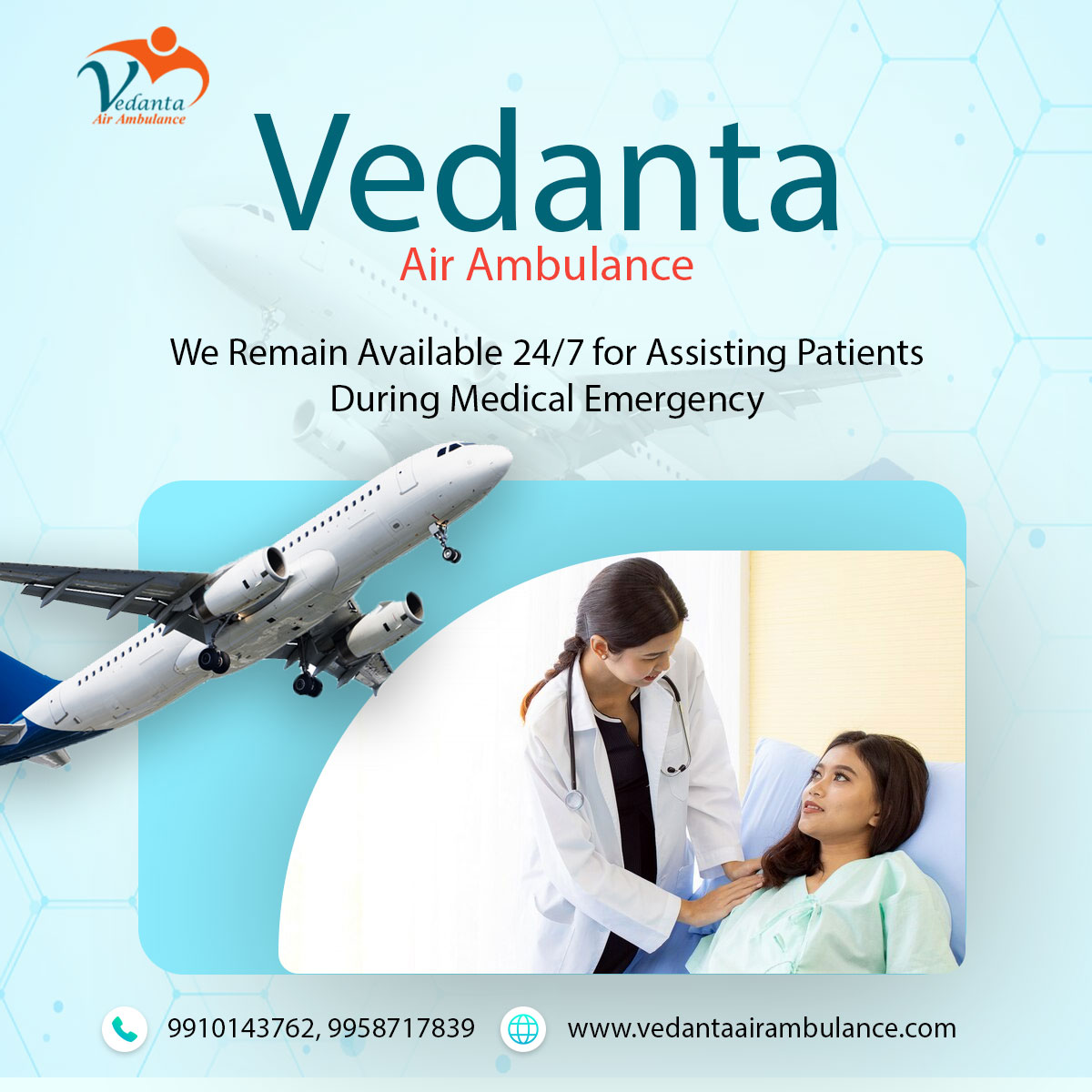 With Healthcare Facility Utilize Vedanta Air Ambulance in Patna