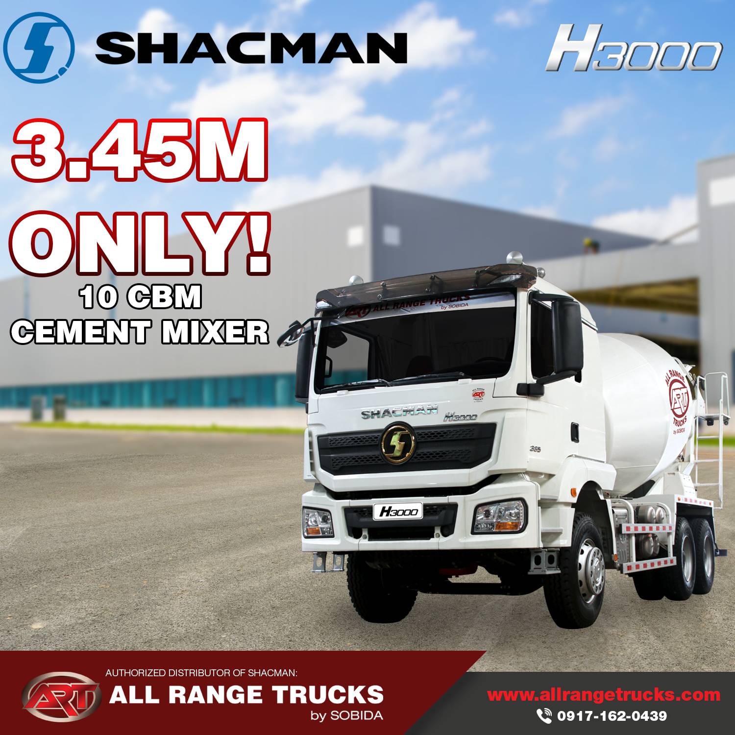 Shacman H3000 6×4 cement mixer truck sx5256gjbht38