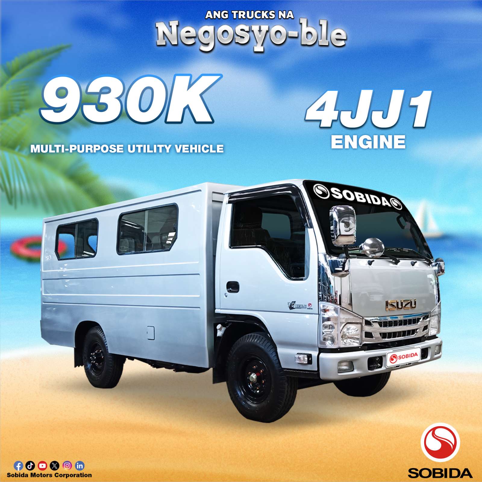 Sobida Isuzu Elf NKR 4JJ1 FB Multipurpose Utility Vehicle