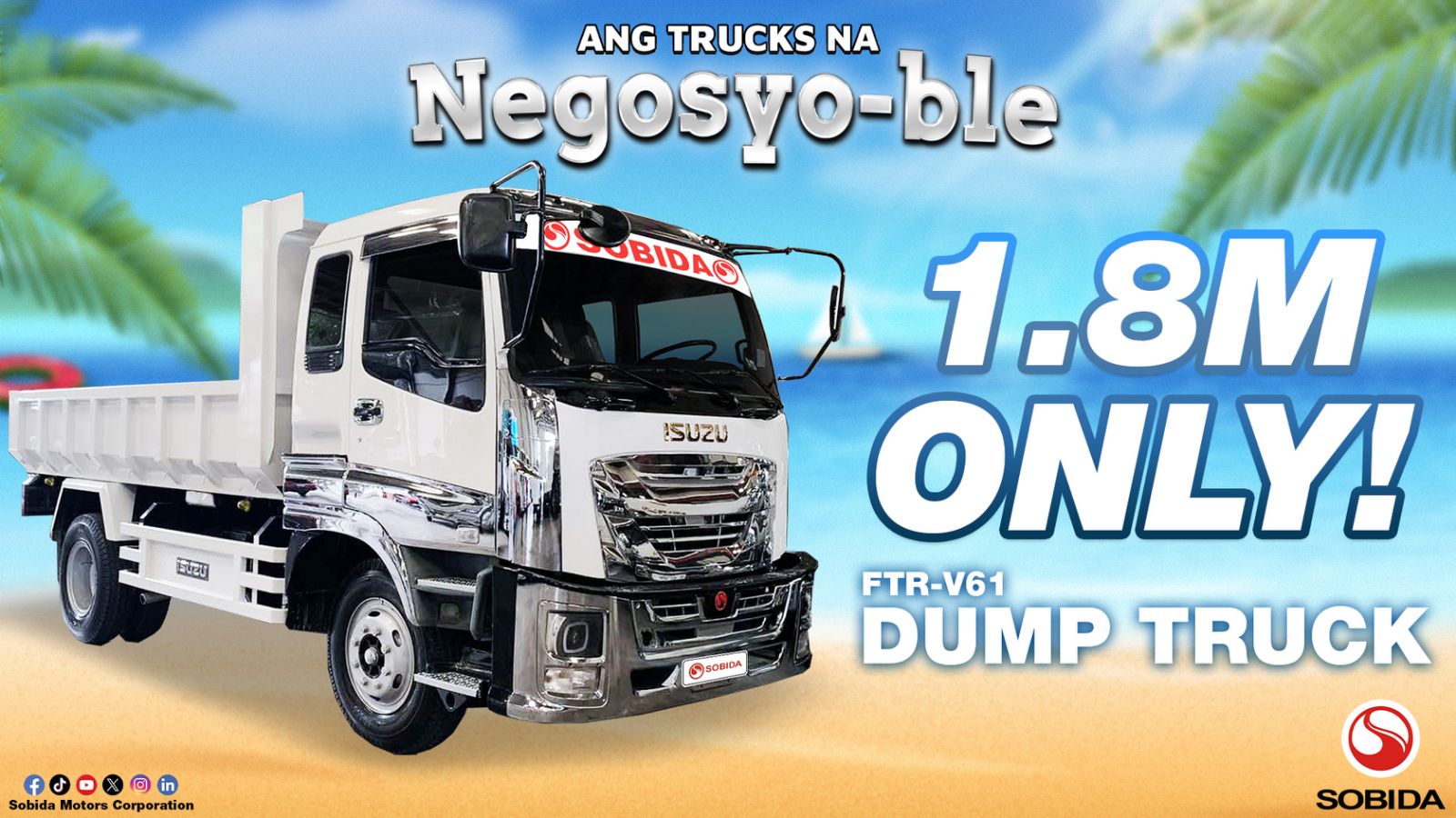 PREV  NEXT  Sobida Isuzu FTR-BV61 Surplus DUMP TRUCK