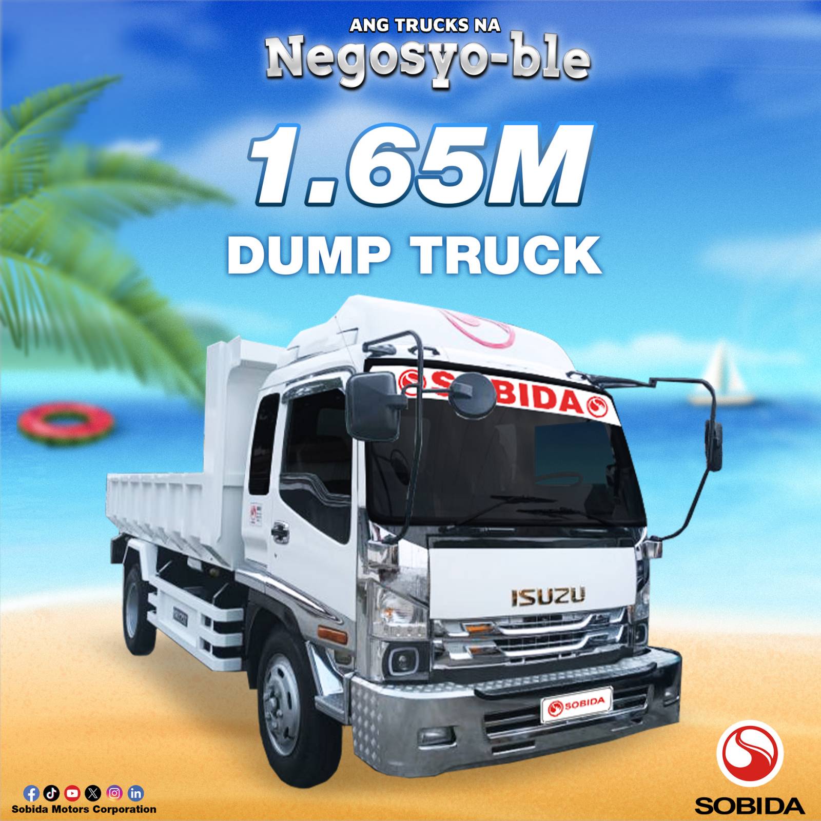 Sobida isuzu FRR BB7 surplus dump truck FOR SALE