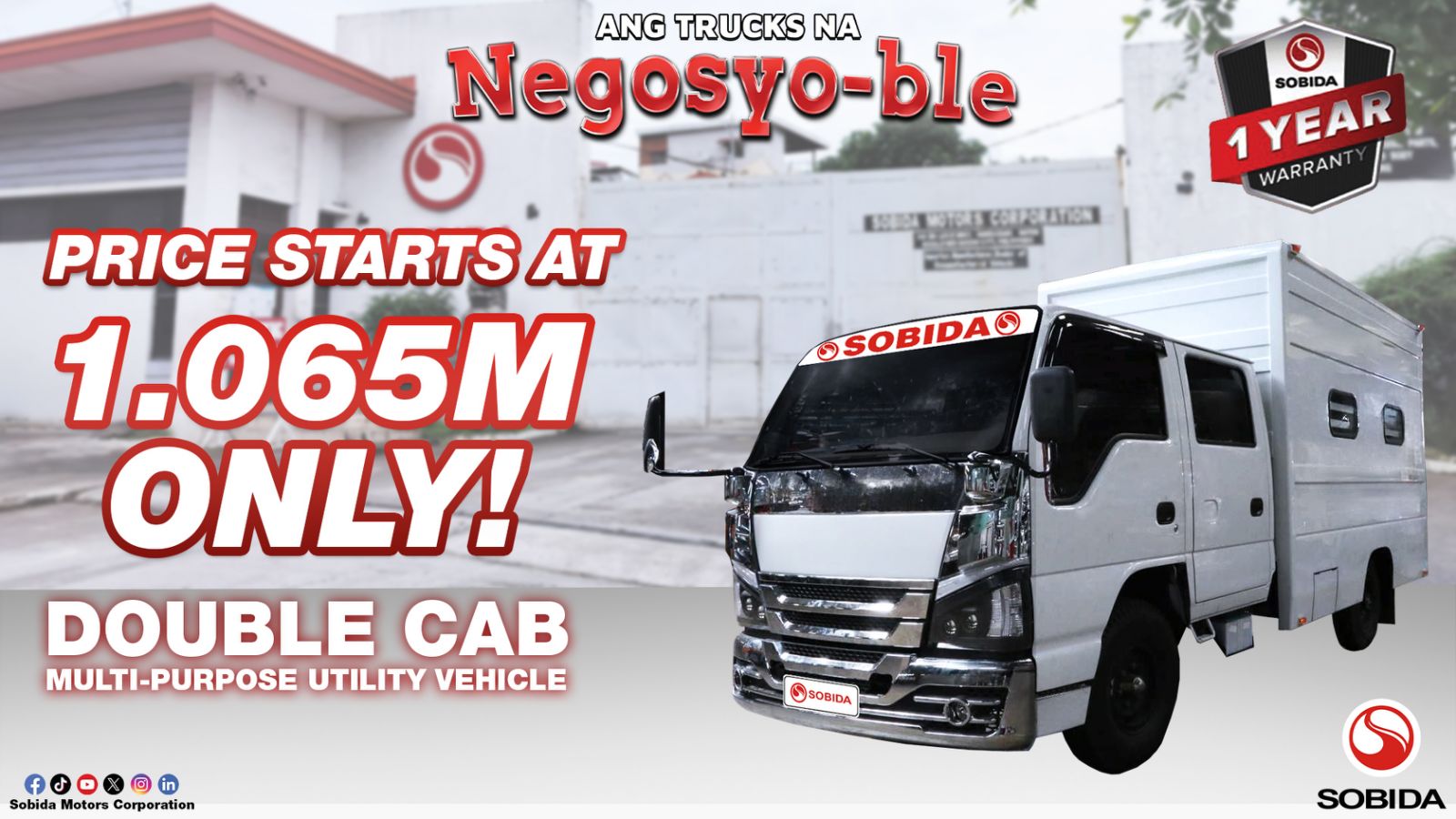 Sobida Isuzu Elf NKR 4HL1 Surplus Double Cab MUV