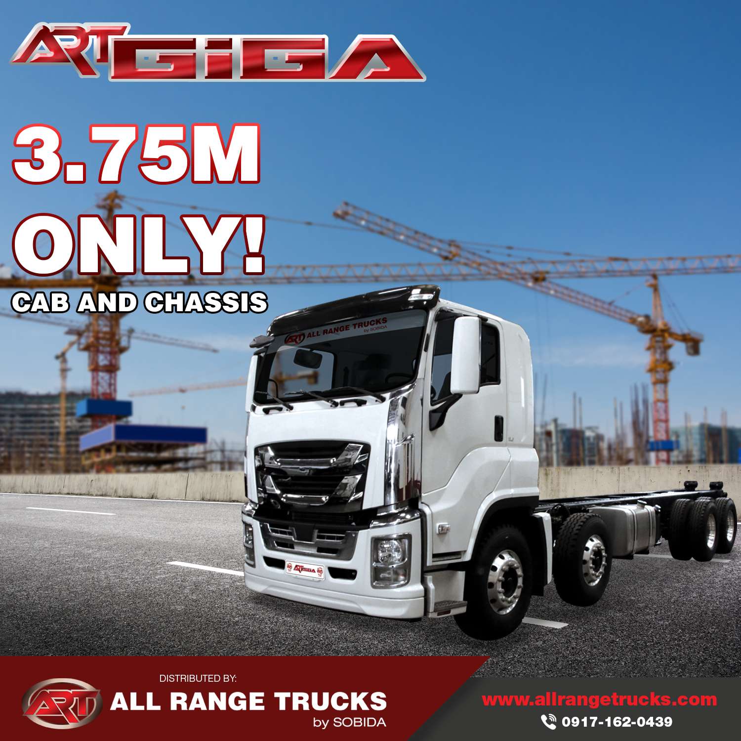 Isuzu giga cyh 8×4 rigid truck cab & chassis