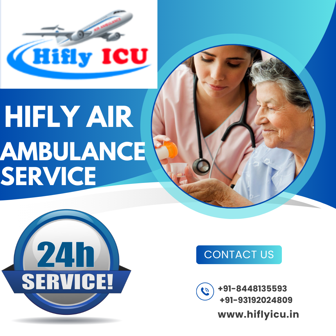 Speedy Transportation Air Ambulance in Varanasi by Hiflyicu