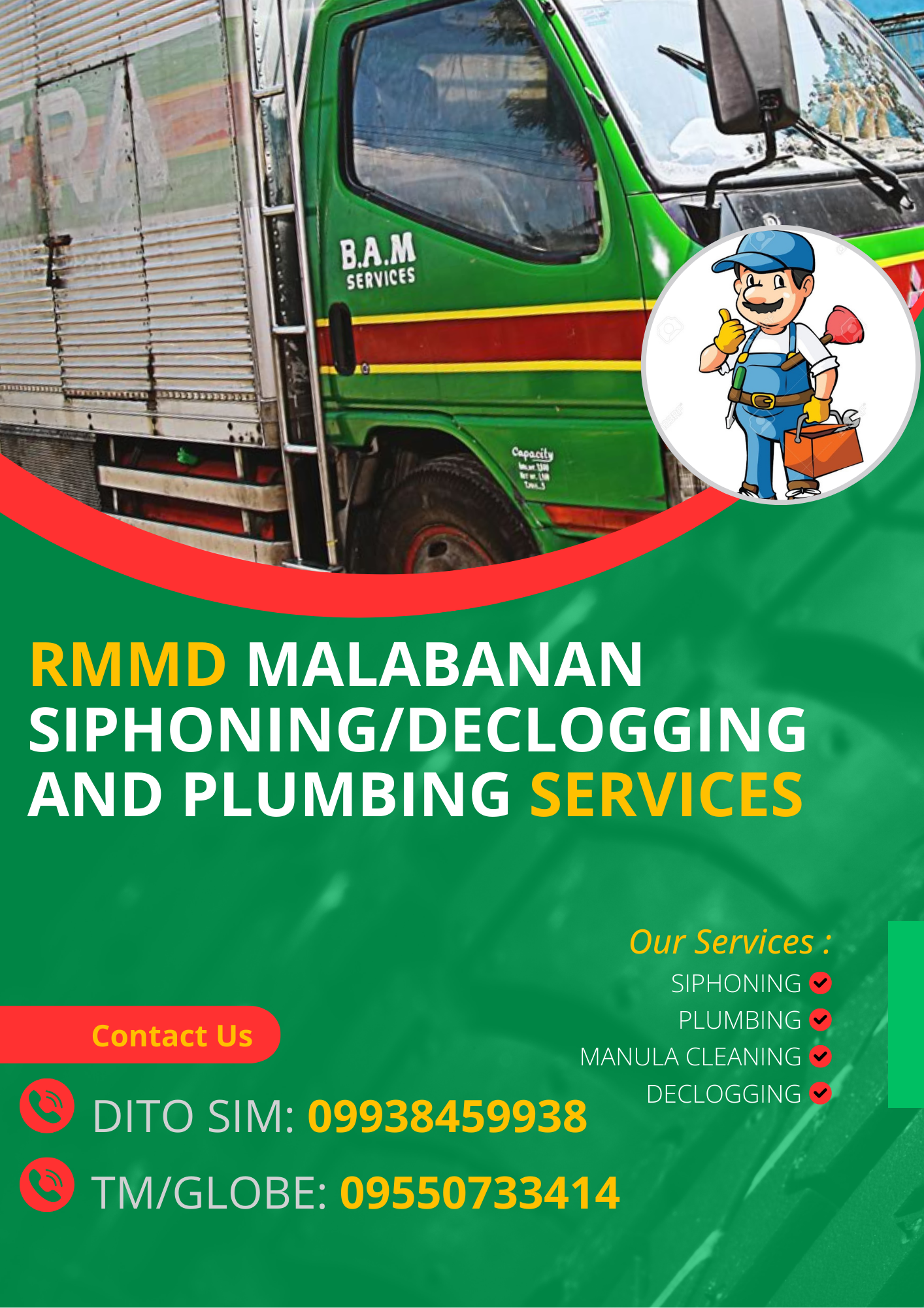 RMMD MALABANAN SIPHONING ANSD DECLOGGING SERVICES