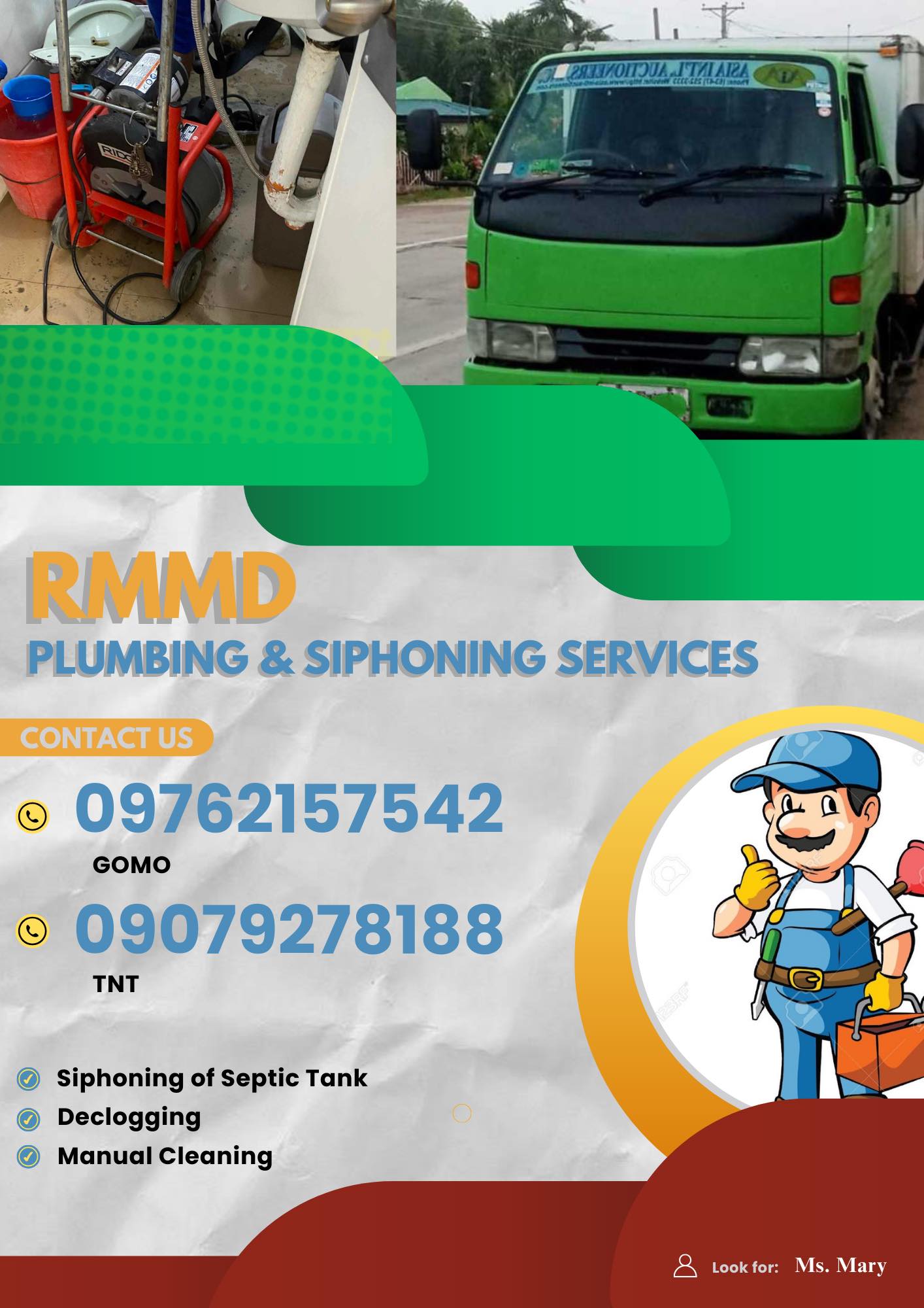 RMMD MALABANAN SIPHONING AND DECLOGGING SERVICES PILAR SORSOGON