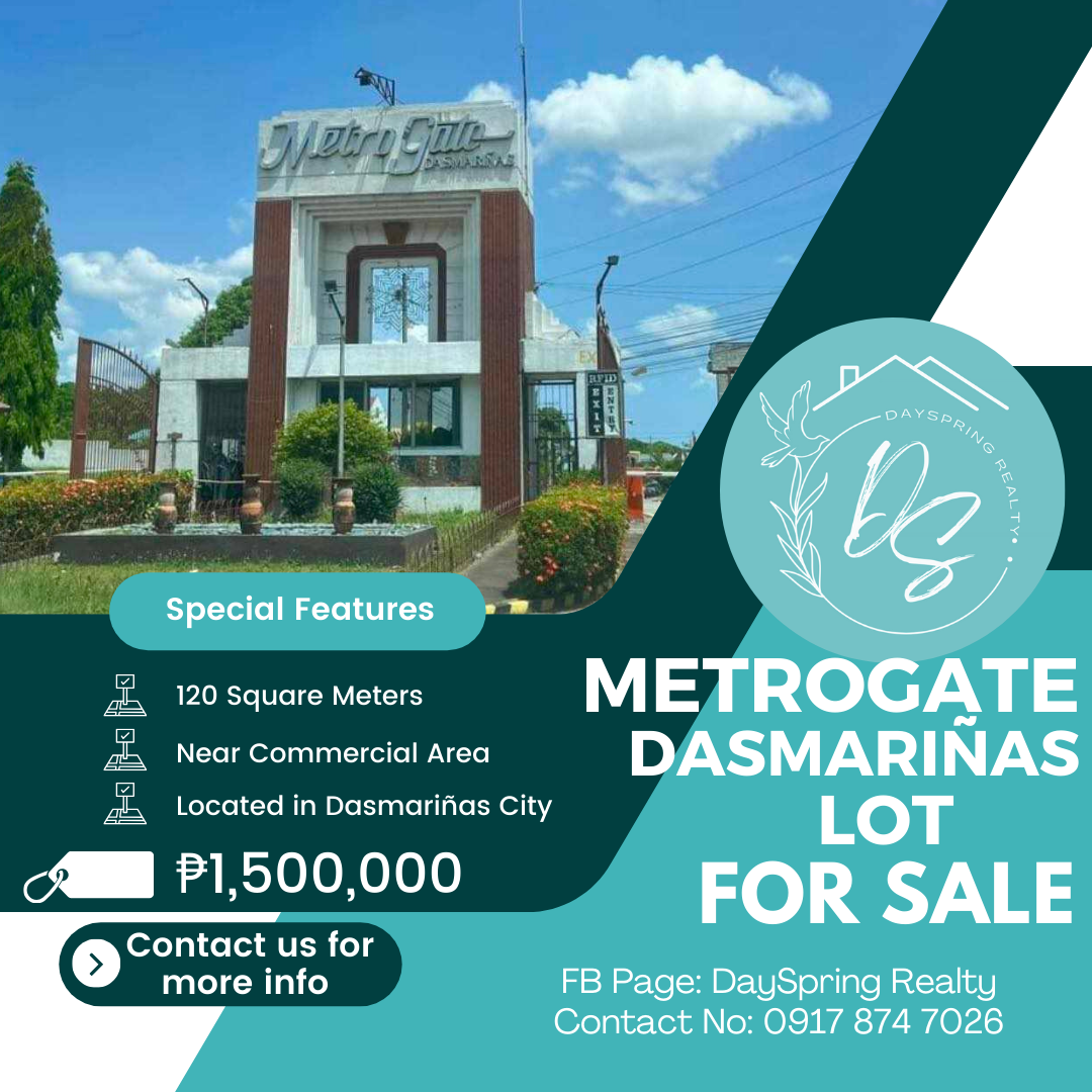 Lot for Sale in Metrogate, Dasmariñas City 1.5M