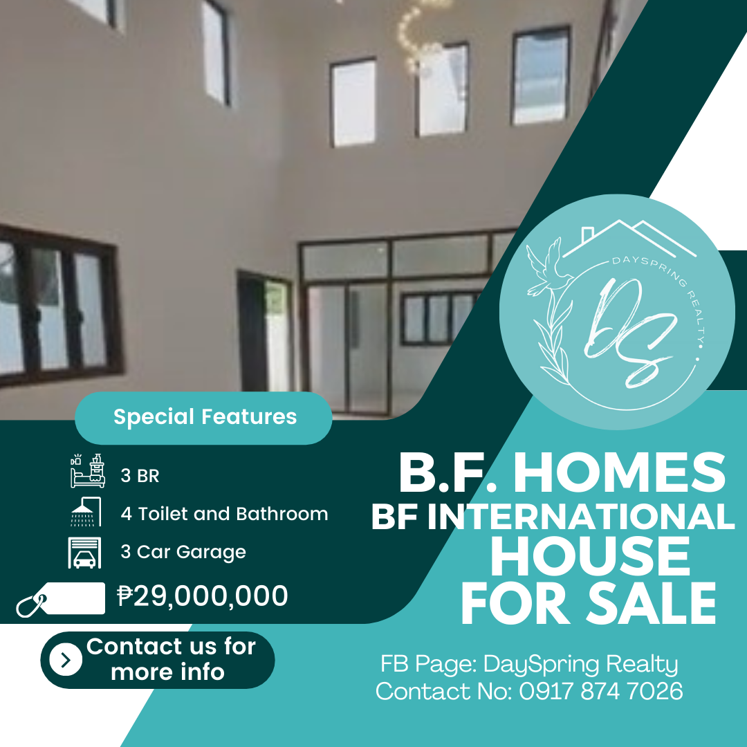 Two-Storey Single Detached House for Sale in BF Homes, BF International 29M