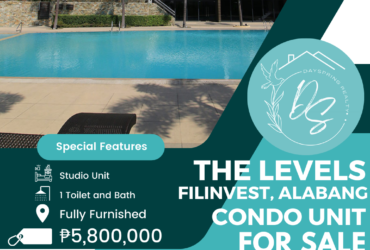 Condo Unit for Sale in The Levels by Filinvest 5.8M