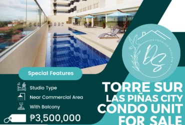Condo Unit For Sale in Torre Sur, Las Piñas City 3.5M